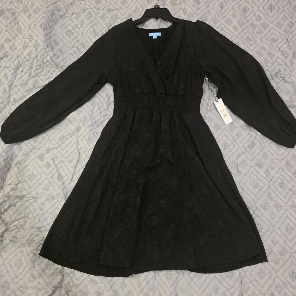 Draper James Black Long Sleeve Dress